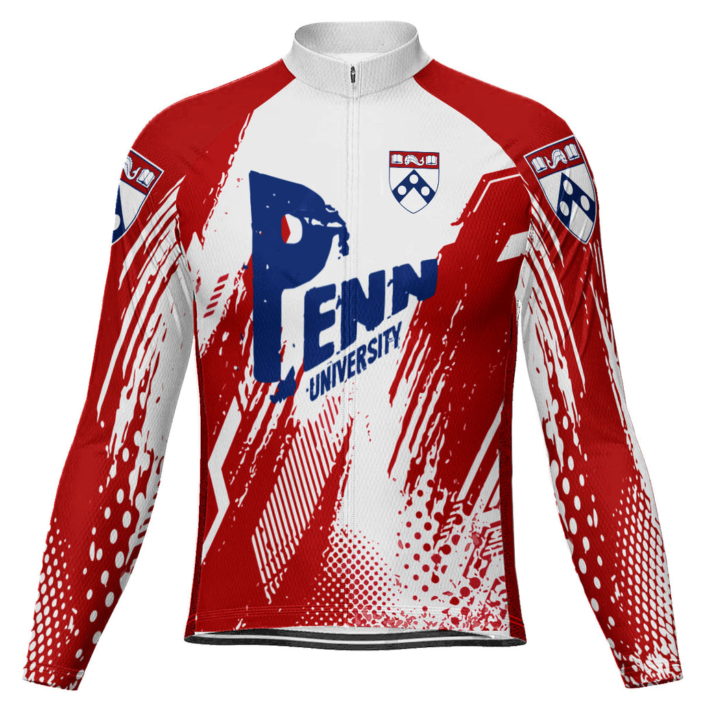 Customized University Of Pennsylvania (UPenn) Long Sleeve Cycling Jersey For Men