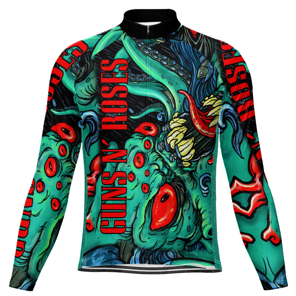 Customized Guns N' Roses Fan Long Sleeve Cycling Jersey For Men and Women