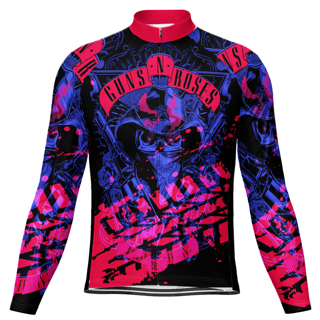 Customized Guns N' Roses Fan Long Sleeve Cycling Jersey For Men and Women