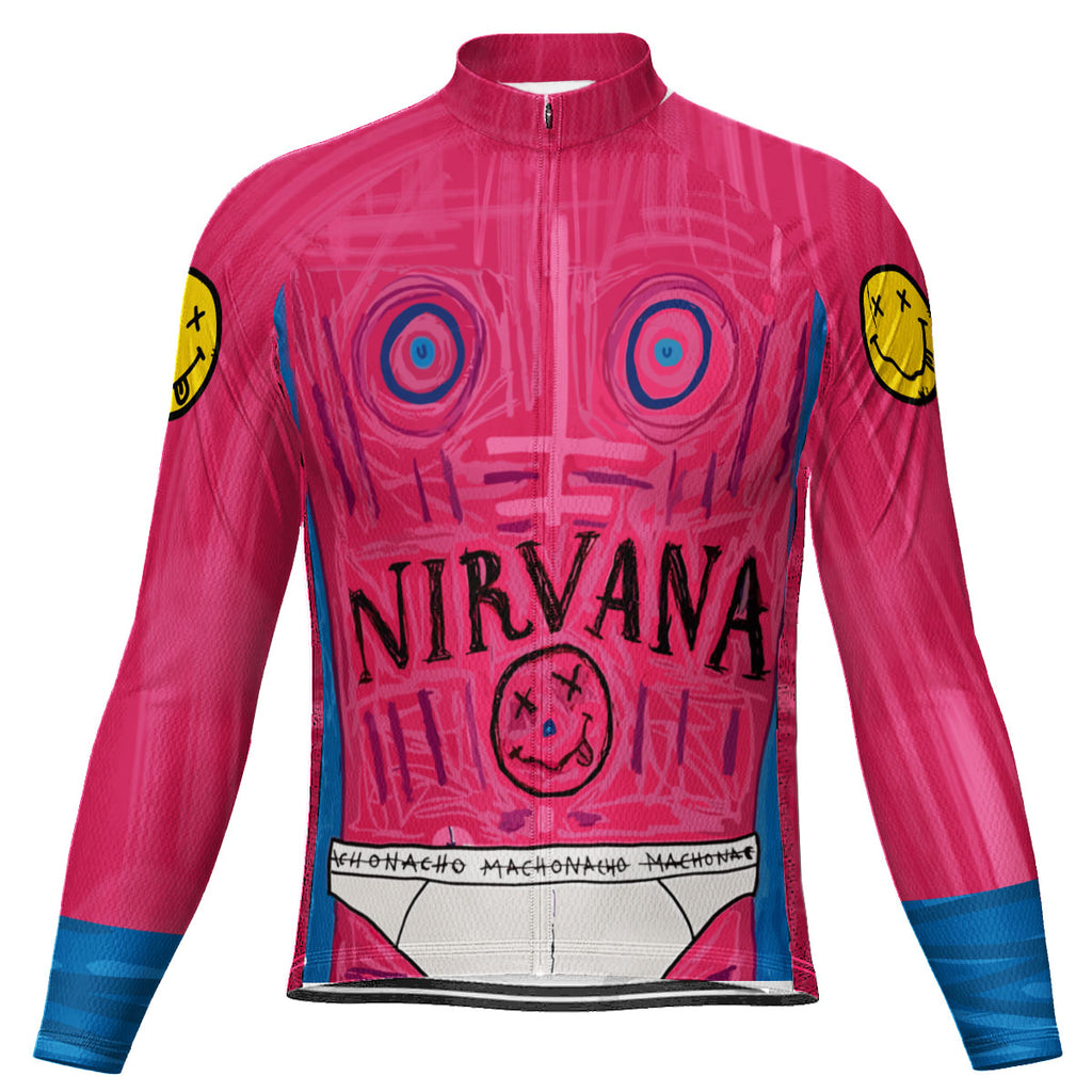 Customized Nirvana Fan Long Sleeve Cycling Jersey For Men and Women