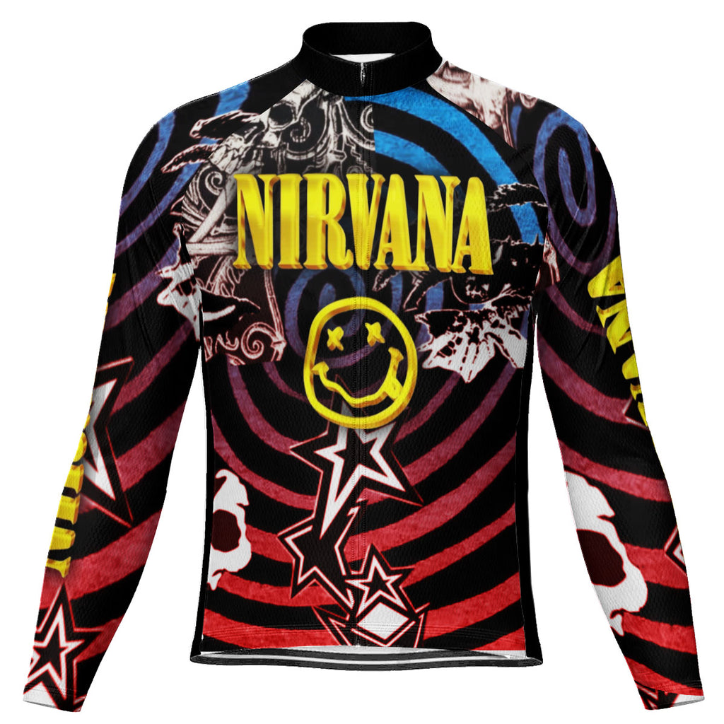 Customized Nirvana Fan Long Sleeve Cycling Jersey For Men and Women