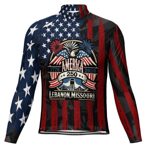 Customized America 250th Anniversary Long Sleeve Cycling Jersey