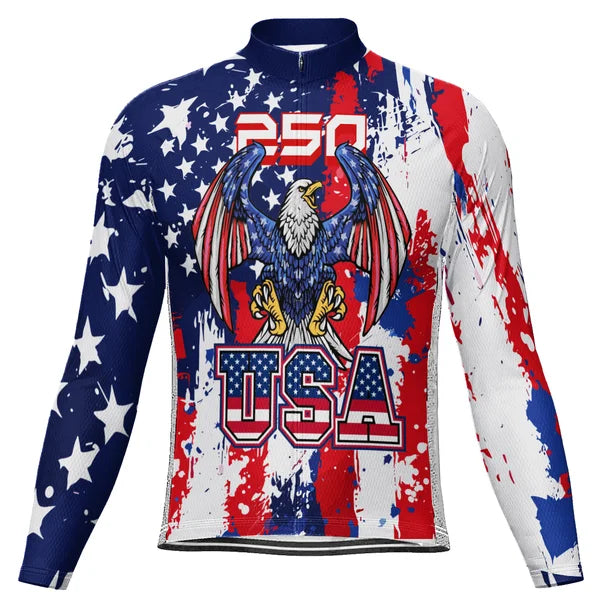 Customized America 250th Anniversary Long Sleeve Cycling Jersey