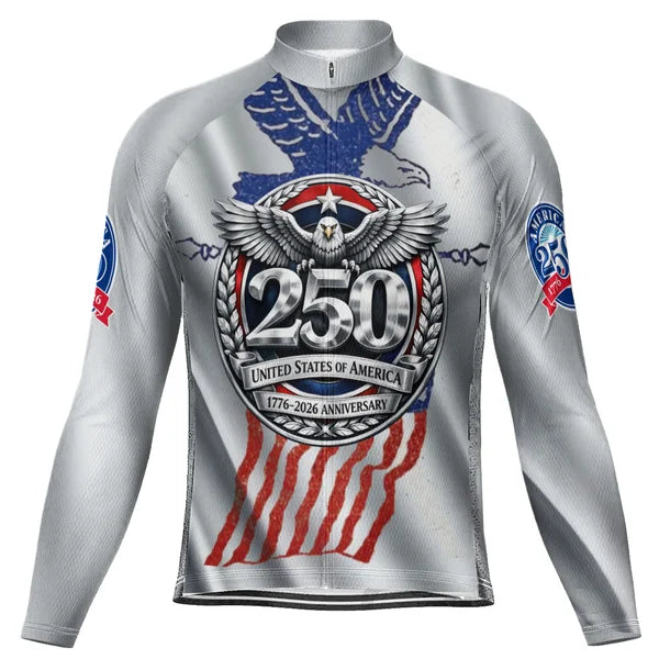 Customized America 250th Anniversary Long Sleeve Cycling Jersey
