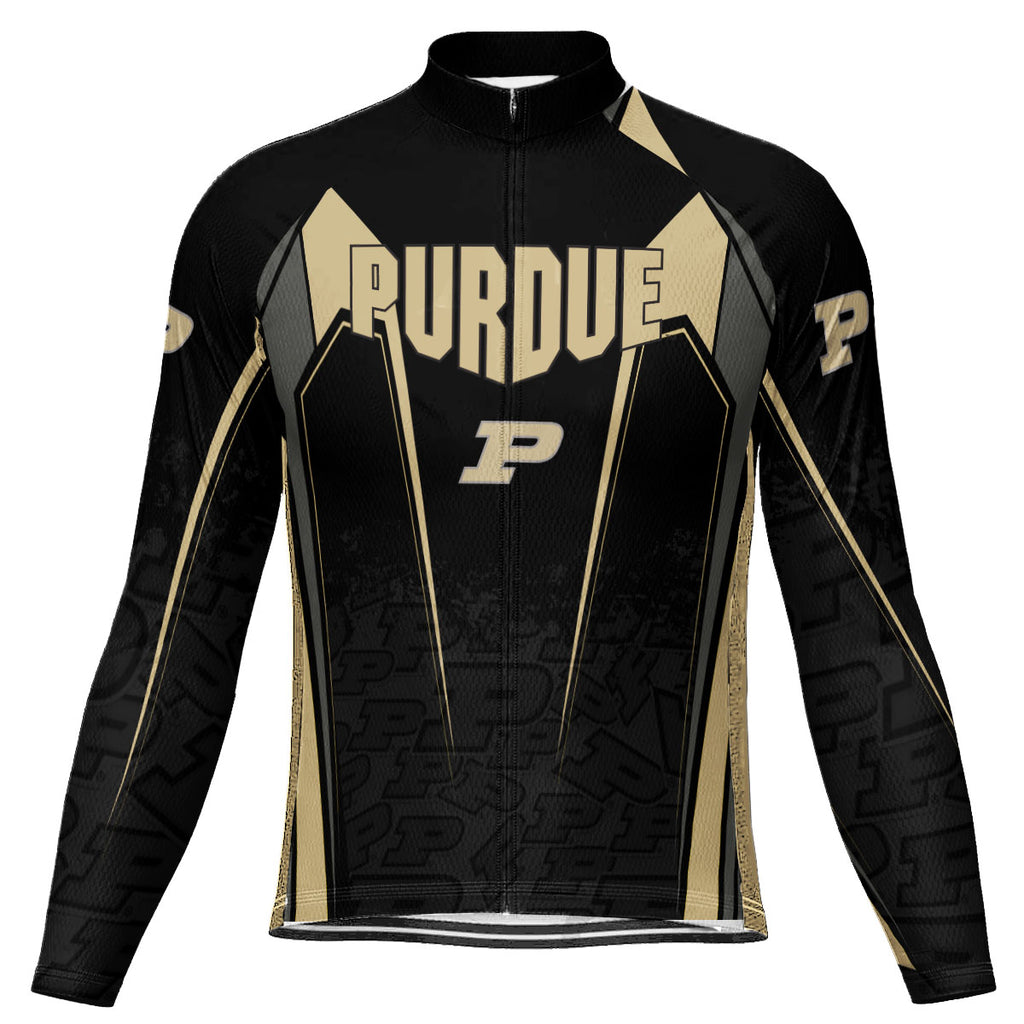 Customized Purdue University Long Sleeve Cycling Jersey For Men And Women
