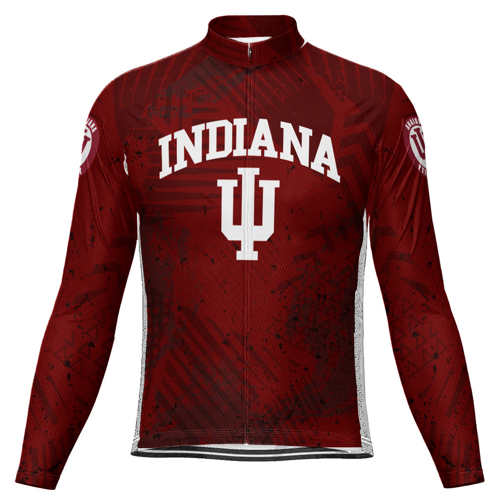 Customized Indiana University (IU) Long Sleeve Cycling Jersey For Men And Women