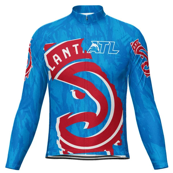 Customized ATLANTA Long Sleeve Cycling Jersey For Men