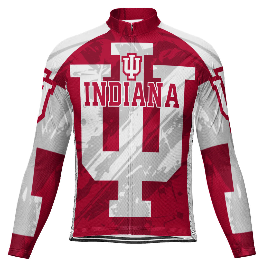 Customized Indiana University (IU) Long Sleeve Cycling Jersey For Men And Women