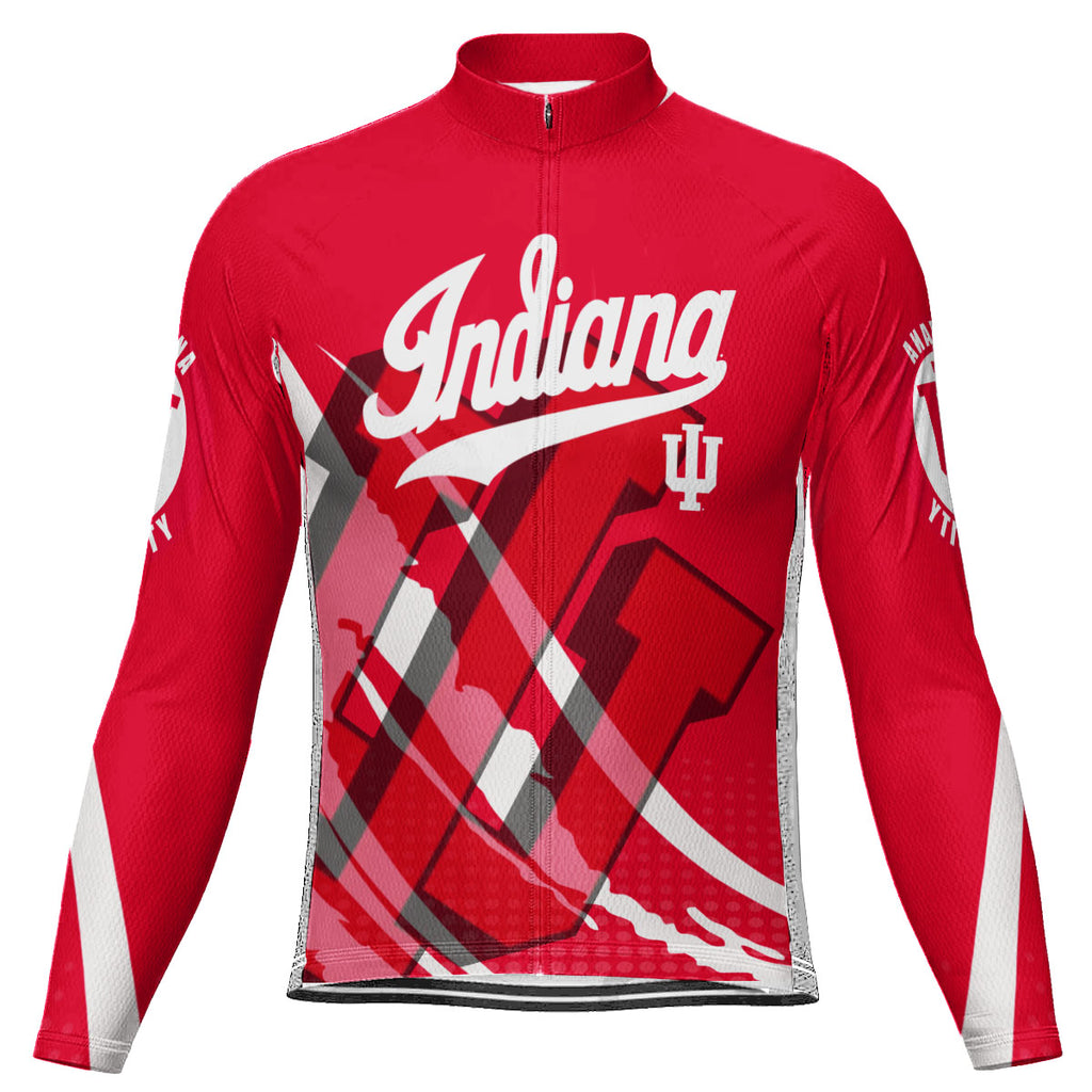 Customized Indiana University (IU) Long Sleeve Cycling Jersey For Men And Women