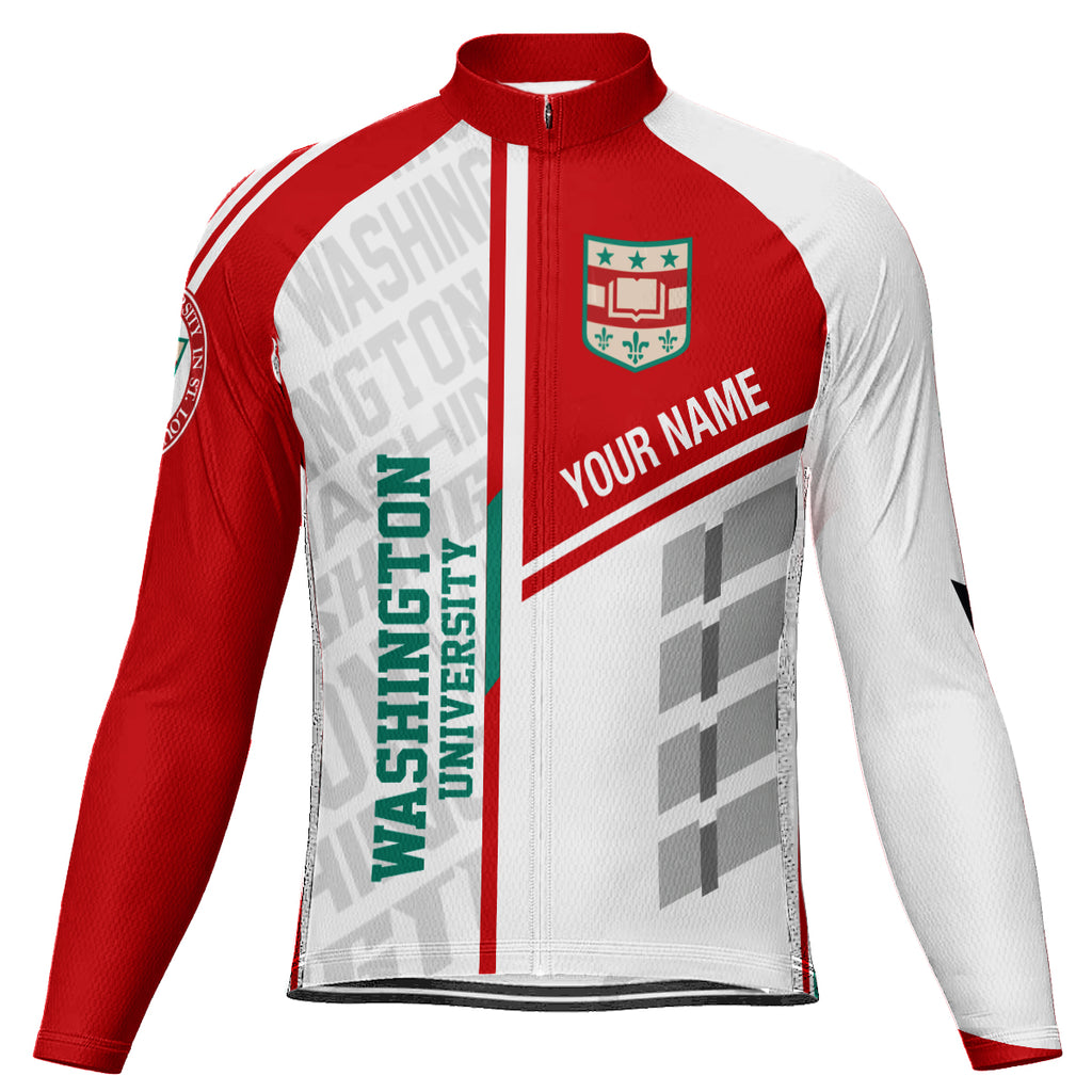 Customized Washington University (WashU) Long Sleeve Cycling Jersey For Men And Women