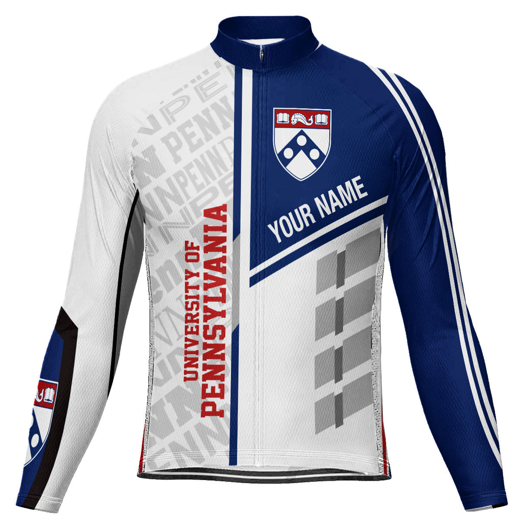 Customized University Of Pennsylvania (UPenn) Long Sleeve Cycling Jersey For Men