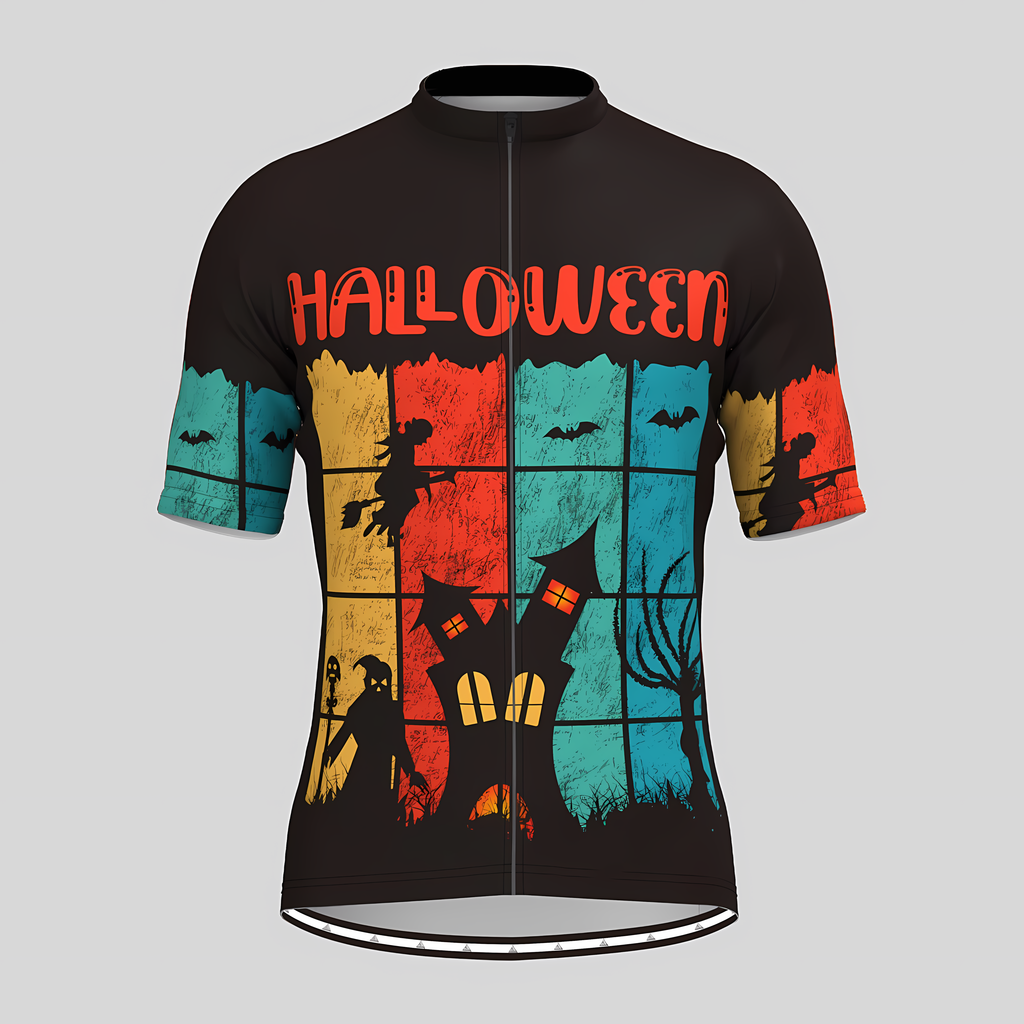 Customized Halloween Short Sleeve Cycling Jersey For Men And Women