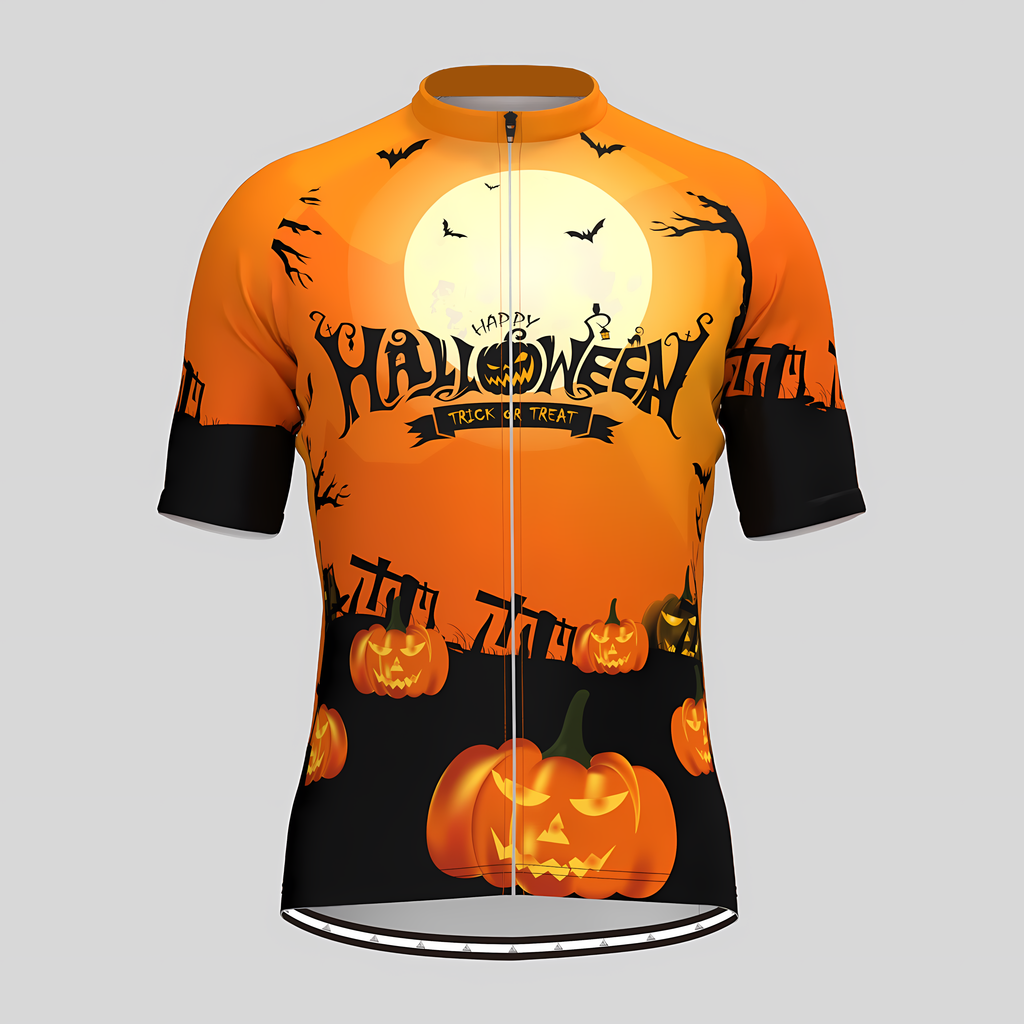 Customized Halloween Short Sleeve Cycling Jersey For Men And Women