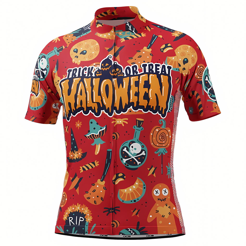 Customized Halloween Short Sleeve Cycling Jersey For Men And Women