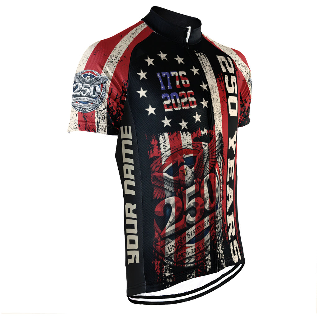Maillot Cyclisme Homme USA Taille L Manches Courtes Multicolore