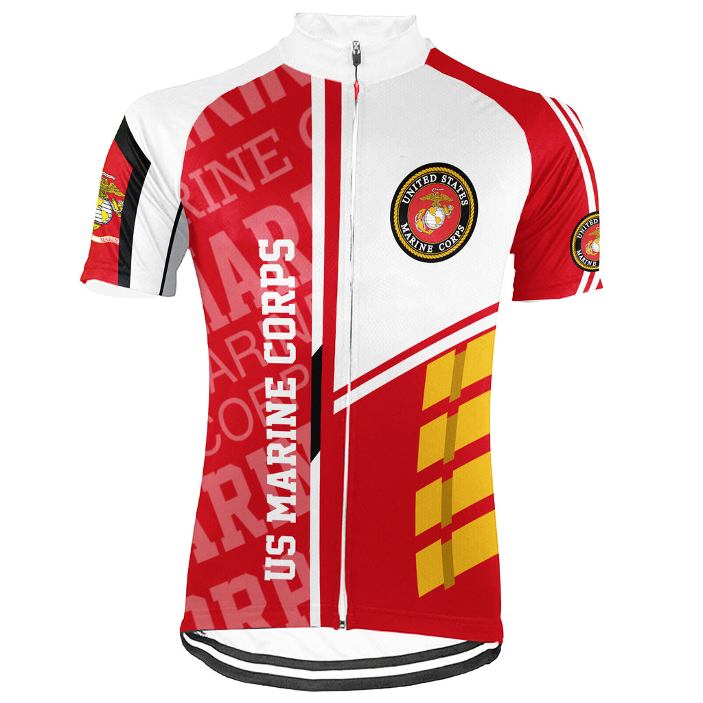 Customized USMC US MARINE CORPS  Short Sleeve Cycling Jersey For Men And Women