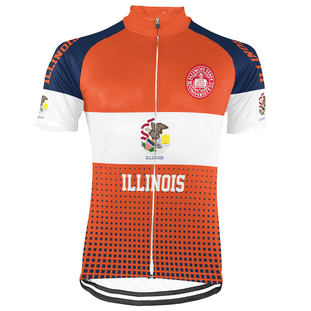 Customized University Of Illinois Urbana Cycling Kit For Men