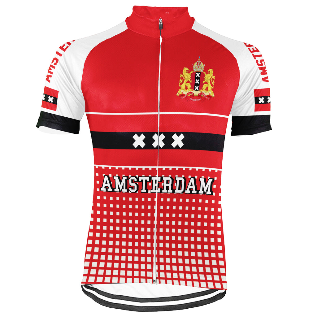 Customized Amsterdam Short Sleeve Cycling Jersey for Men