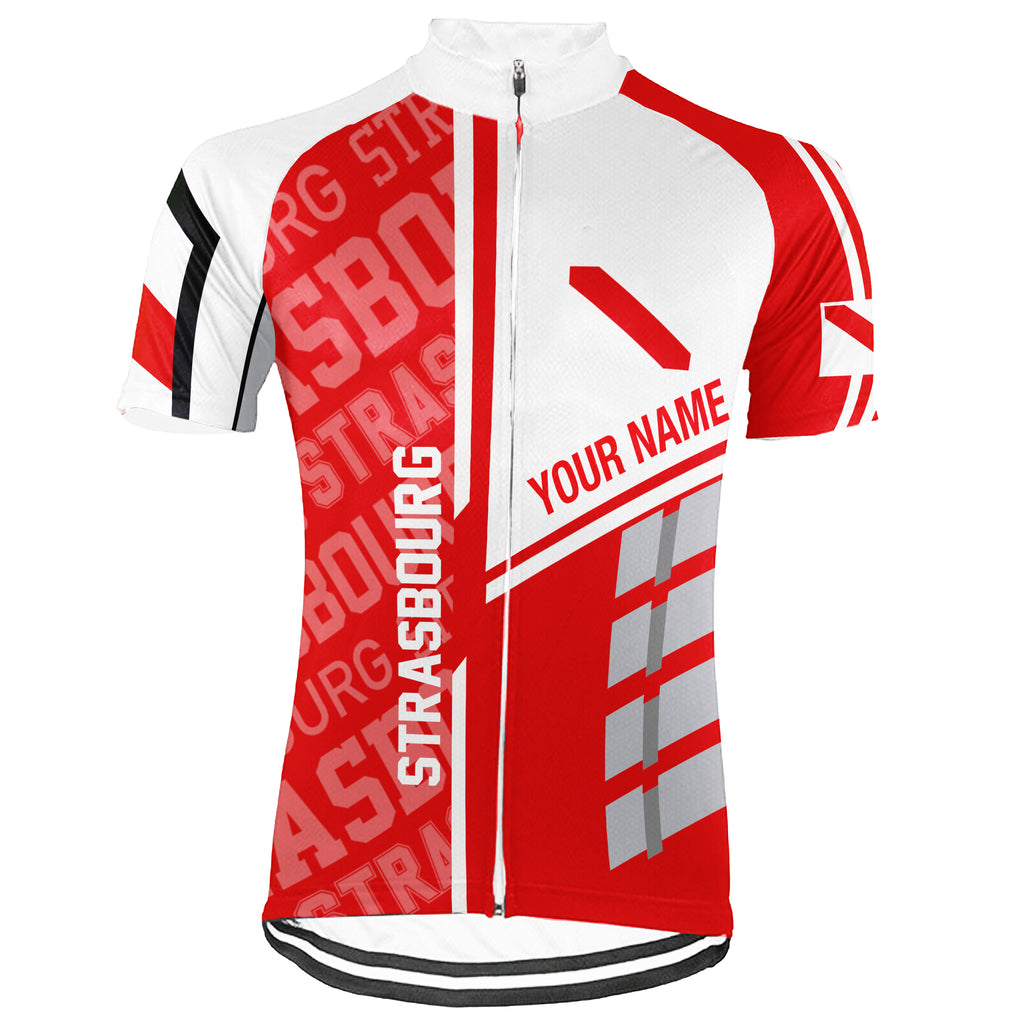 Customized Strasbourg Short Sleeve Cycling Jersey for Men