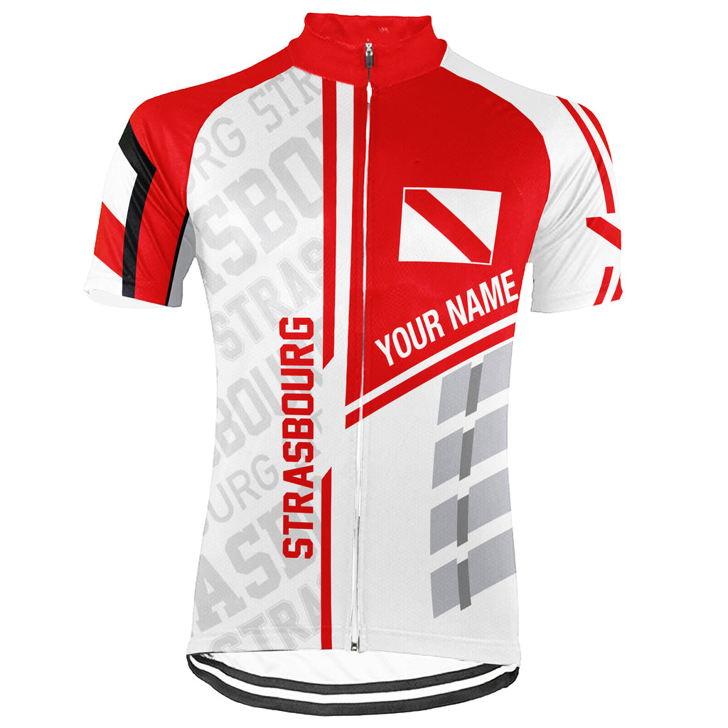 Customized Strasbourg Short Sleeve Cycling Jersey for Men