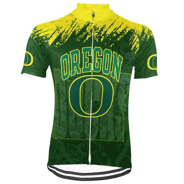 Customized University of Oregon Short Sleeve Cycling Jersey For Men And Women