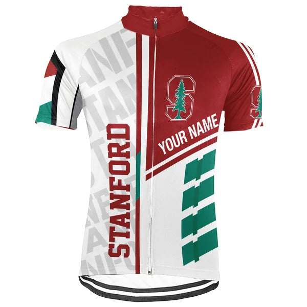 Customized Stanford University Short Sleeve Cycling Jersey For Men And Women