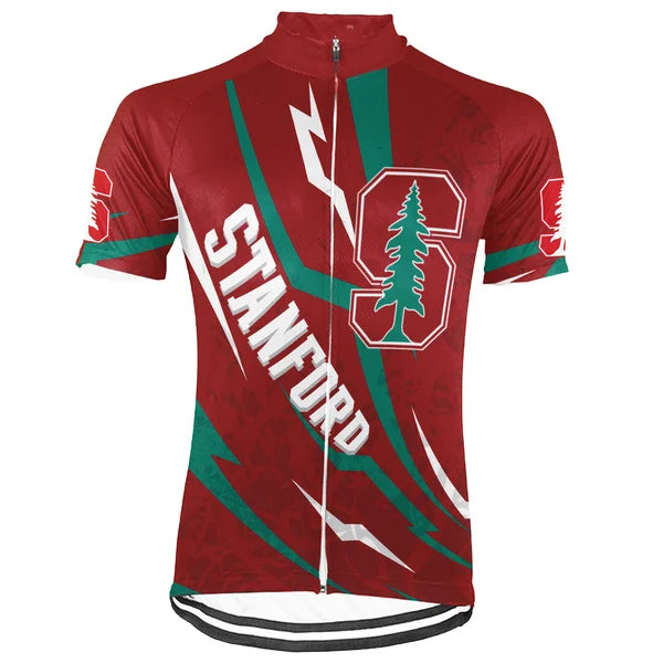 Customized Stanford University Short Sleeve Cycling Jersey For Men And Women