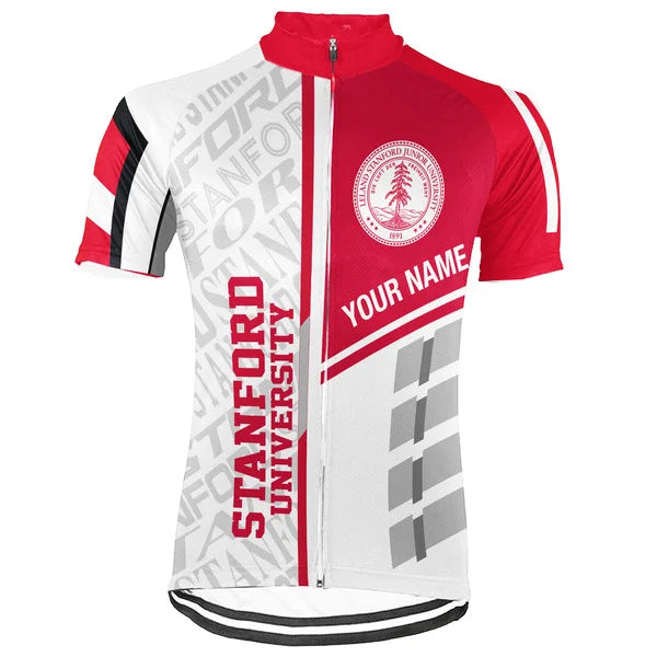 Customized Stanford University Short Sleeve Cycling Jersey For Men And Women