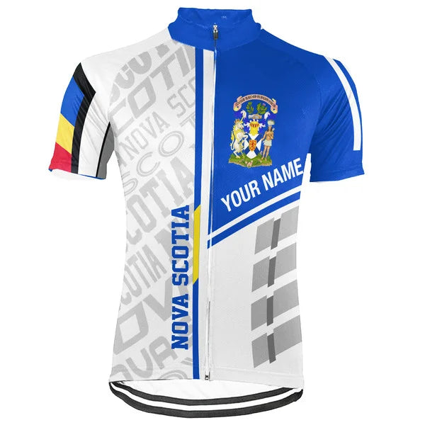 Customized Nova Scotia Short Sleeve Cycling Jersey for Men