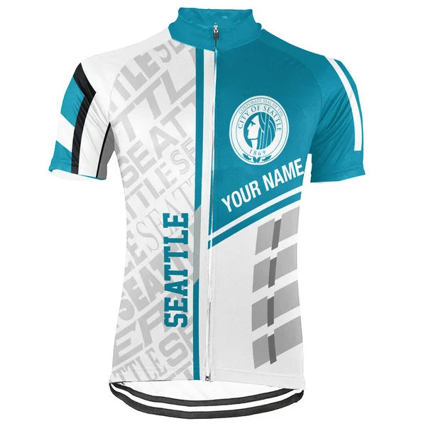 Customized Seattle Short Sleeve Cycling Jersey for Men