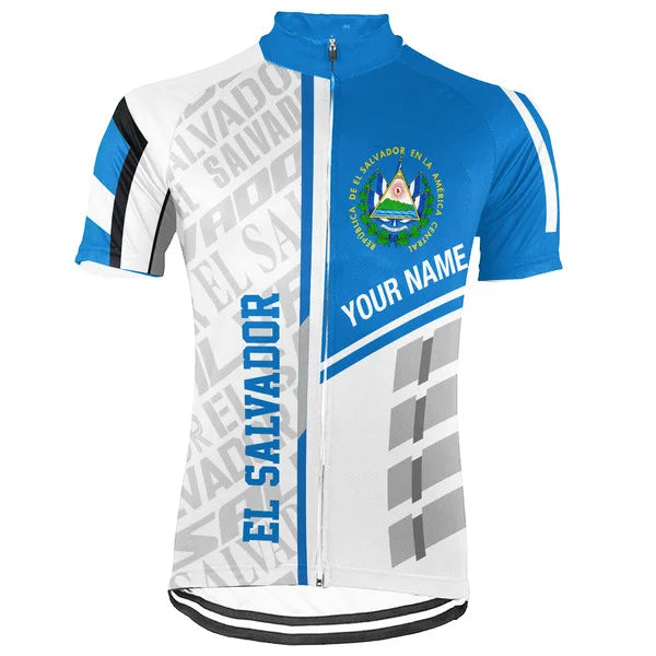 Customized El Salvador Short Sleeve Cycling Jersey for Men