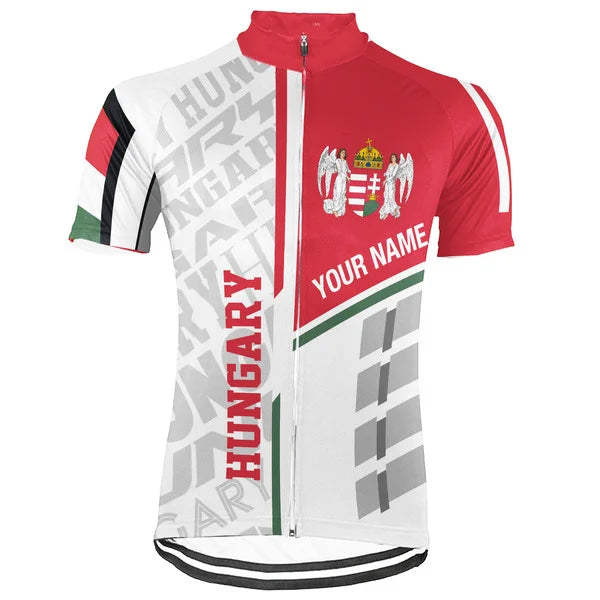 Customized Hungary Short Sleeve Cycling Jersey for Men