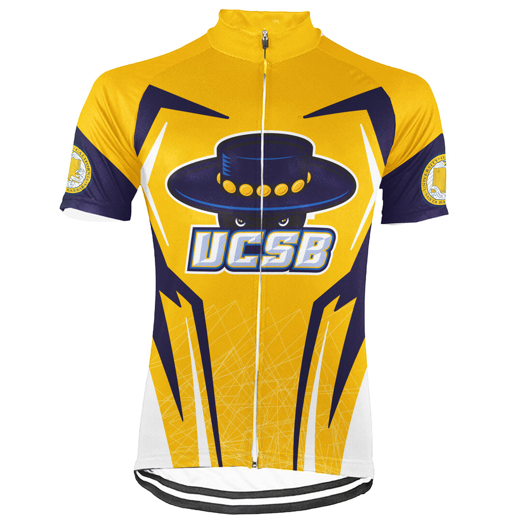 Customized University Of California Santa Barbara (UCSB) Short Sleeve Cycling Jersey For Men And Women