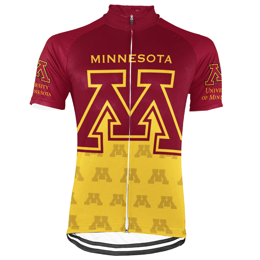 Customized University of Minnesota Twin Cities Short Sleeve Cycling Jersey For Men And Women
