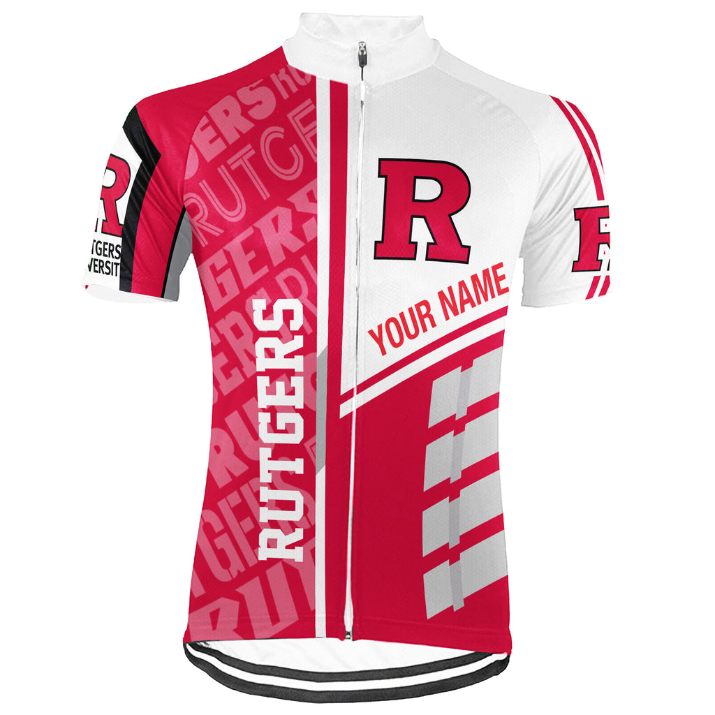 Customized Rutgers University Short Sleeve Cycling Jersey For Men And Women