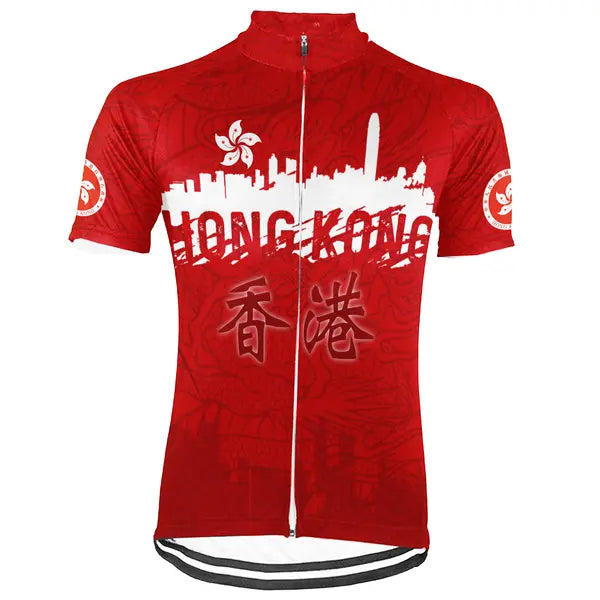 Customized Hong Kong Short Sleeve Cycling Jersey for Men