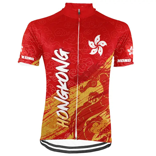 Customized Hong Kong Short Sleeve Cycling Jersey for Men