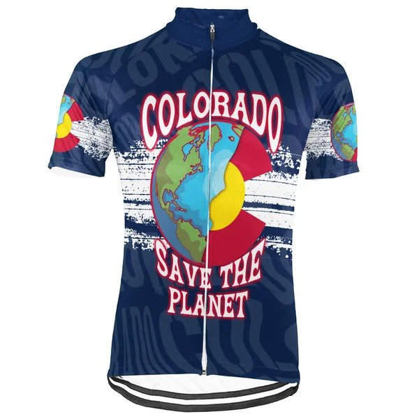 Customized Colorado Environmental Protection Short Sleeve Cycling Jersey For Men And Women