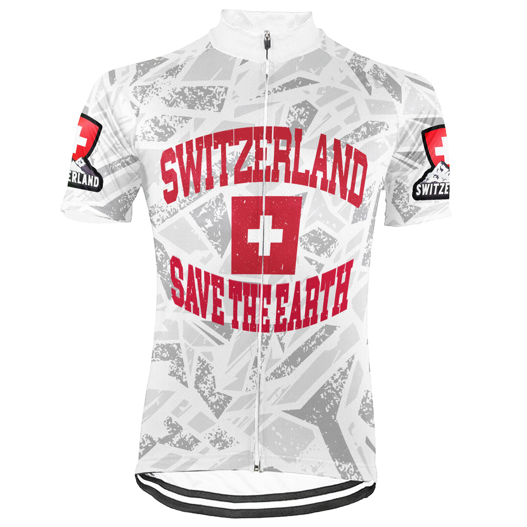 Customized Ride Green, Ride for Peace Switzerland Short Sleeve Cycling Jersey For Men And Women