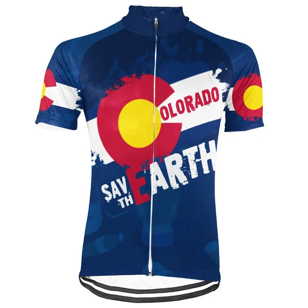 Customized Colorado Environmental Protection Short Sleeve Cycling Jersey For Men And Women