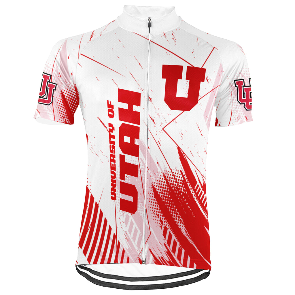 Customized University Of Utah Short Sleeve Cycling Jersey For Men And Women