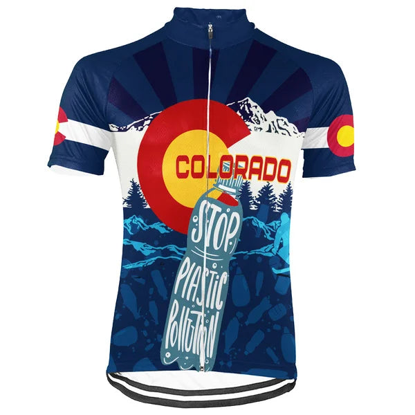 Customized Colorado Environmental Protection Short Sleeve Cycling Jersey For Men And Women