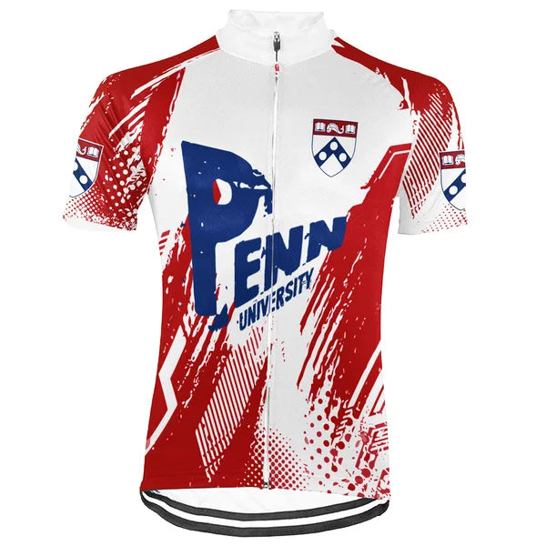 Customized University Of Pennsylvania (UPenn) Short Sleeve Cycling Jersey For Men And Women