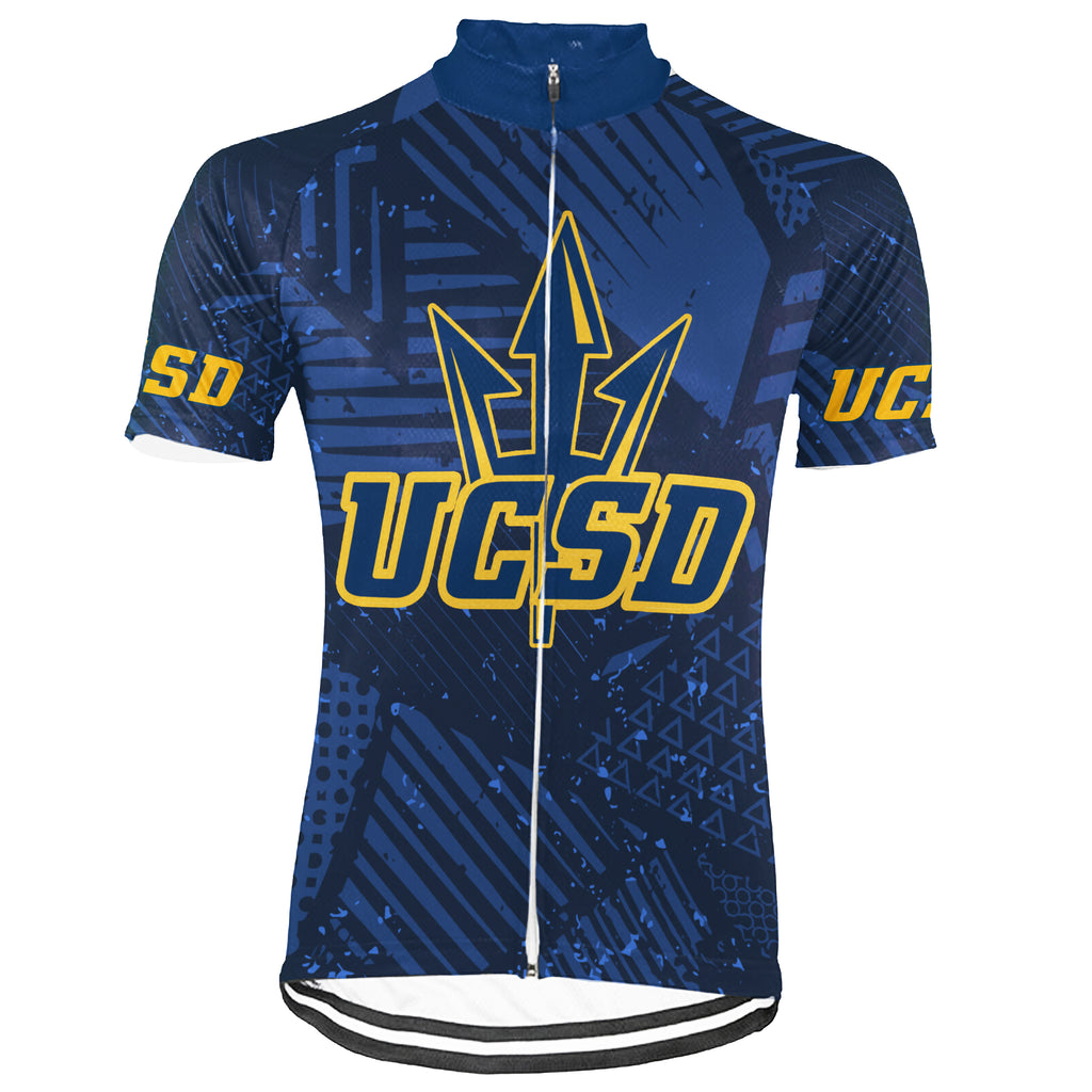 Customized University of California San Diego (UCSD) Short Sleeve Cycling Jersey For Men And Women