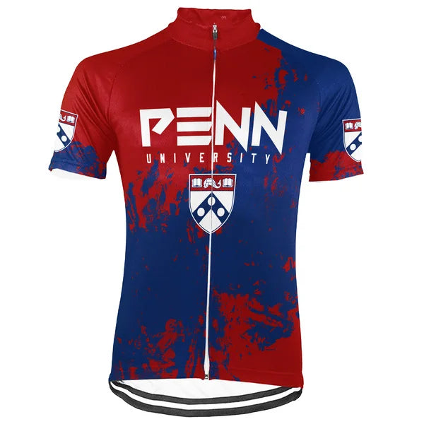 Customized University Of Pennsylvania (UPenn) Short Sleeve Cycling Jersey For Men And Women