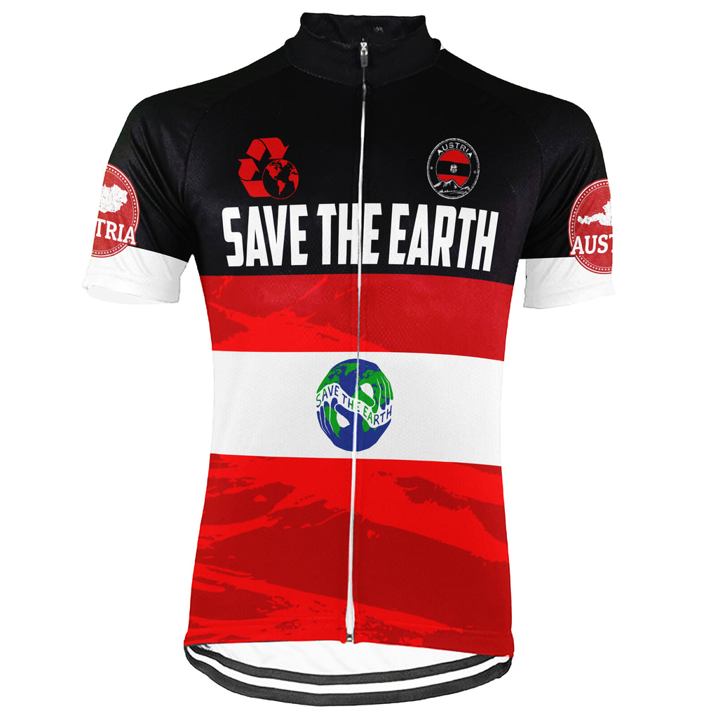 Customized Ride Green, Ride for Peace Austria Short Sleeve Cycling Jersey For Men And Women