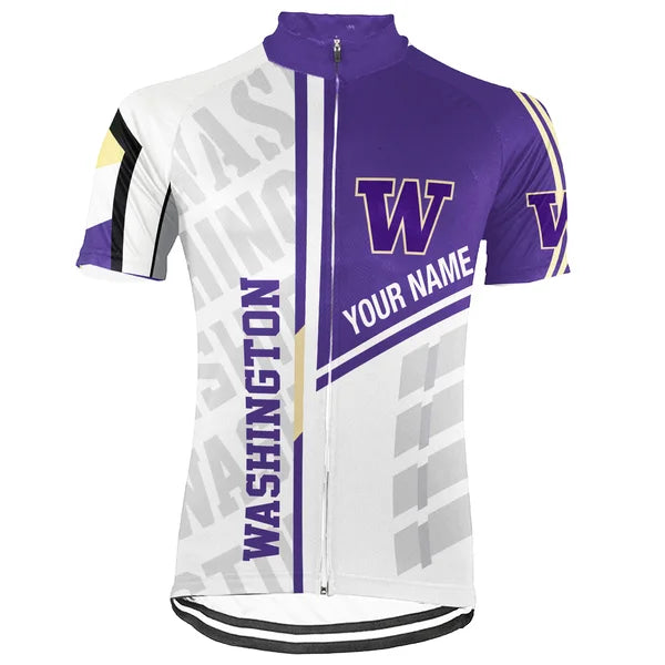Customized University of Washington (UW) Short Sleeve Cycling Jersey For Men And Women