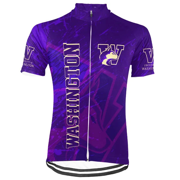 Customized University of Washington (UW) Short Sleeve Cycling Jersey For Men And Women