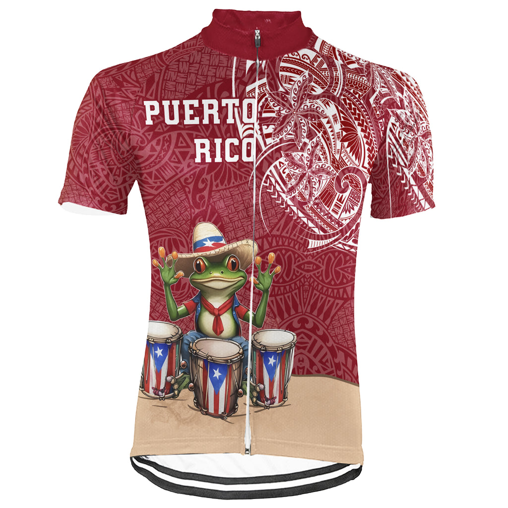Personalized Name PUERTO RICO Collection 1 Short Sleeve Cycling Jersey for Men