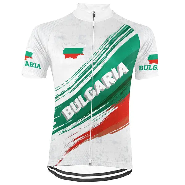 Customized Bulgaria Short Sleeve Cycling Jersey for Men